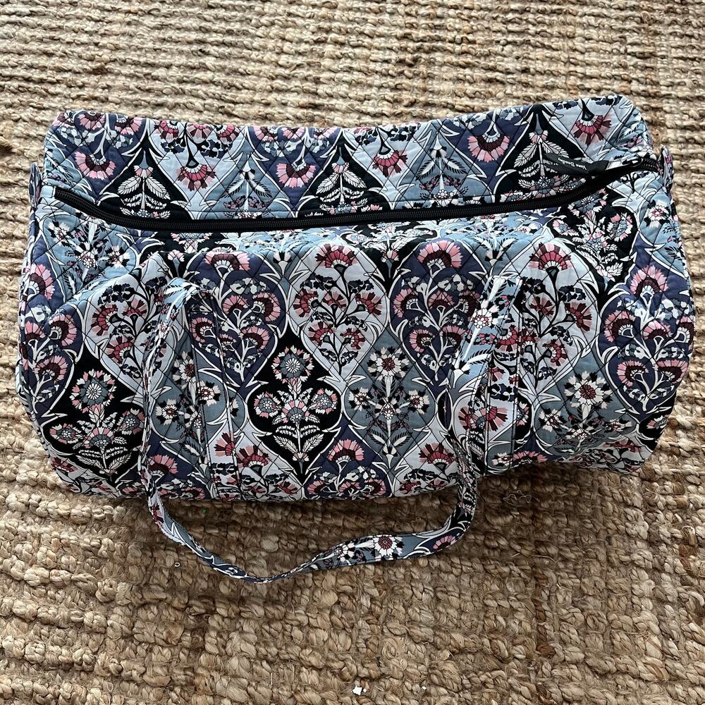 Vera Bradley Large Quilted Duffle Bag Ornate Blooms Travel Tote NWOT